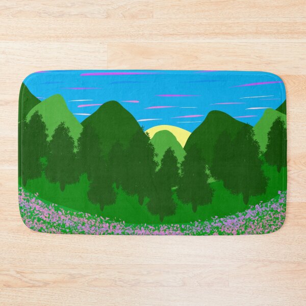 Item preview, Forest and Flowers Sunset, Original Hand Drawn Artwork designed and sold by MamaSweetea.