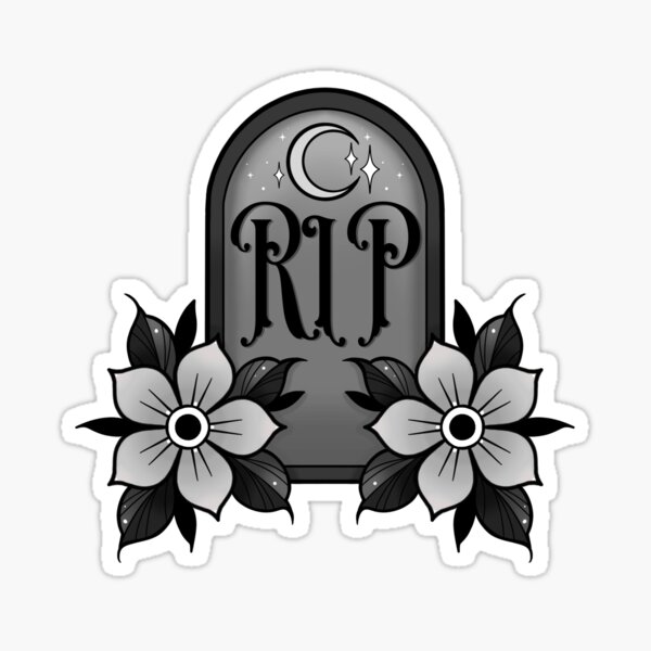Item preview, Neotraditional Gravestone designed and sold by jhollidaytattoo.