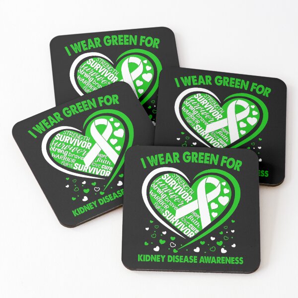 Item preview, I Wear Green For Kidney Disease Survivor Heart Ribbon designed and sold by heppenp.