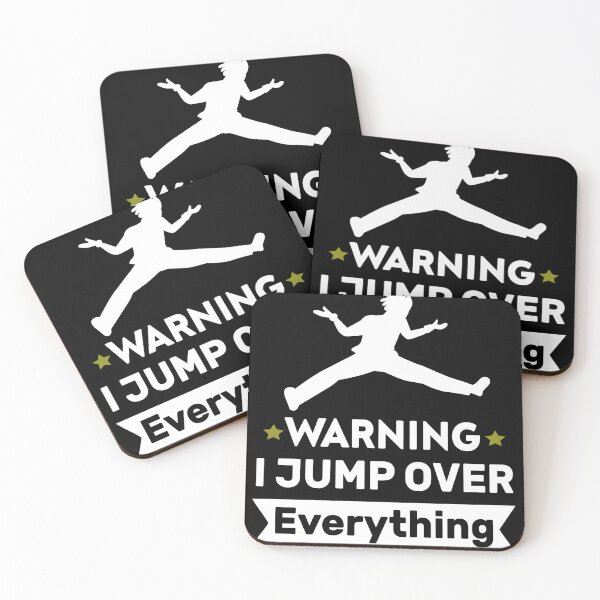 Item preview, Warning I Jump Over Everything designed and sold by KHABIRITI.