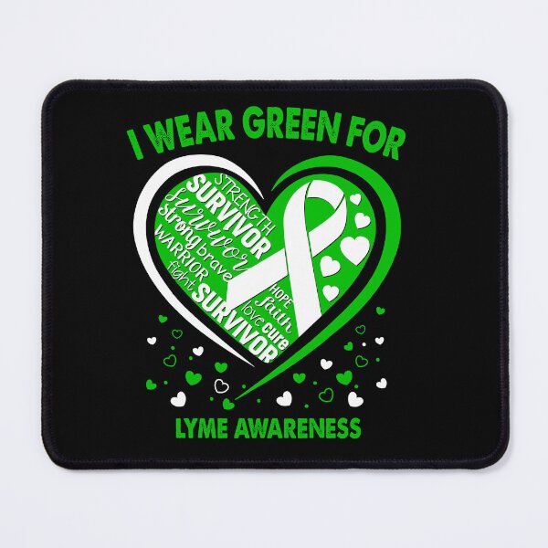 Item preview, I Wear Green For Lyme Survivor Heart Ribbon designed and sold by heppenp.