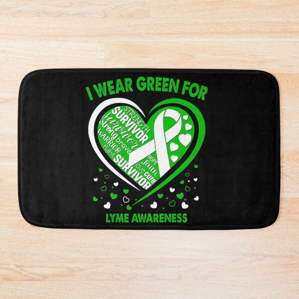 Item preview, I Wear Green For Lyme Survivor Heart Ribbon designed and sold by heppenp.