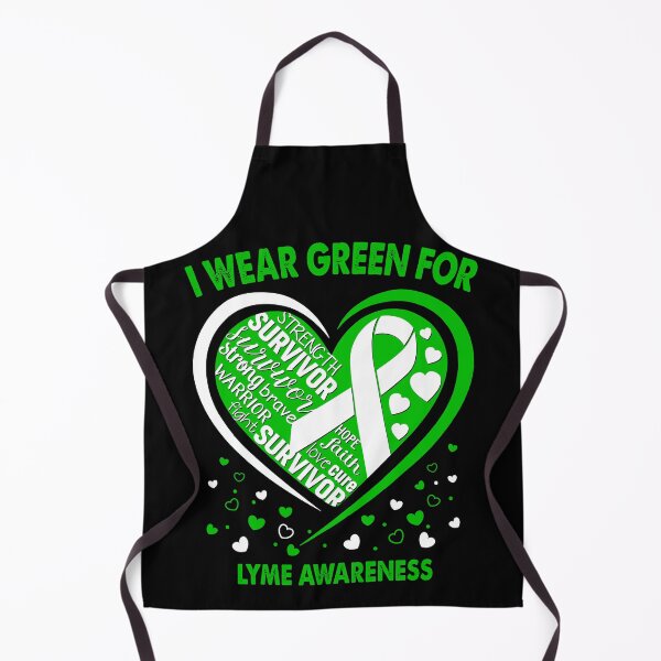Item preview, I Wear Green For Lyme Survivor Heart Ribbon designed and sold by heppenp.