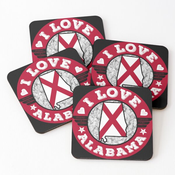 Item preview, I Love Alabama State Map and Flag designed and sold by Worldesigns by Artsiren.