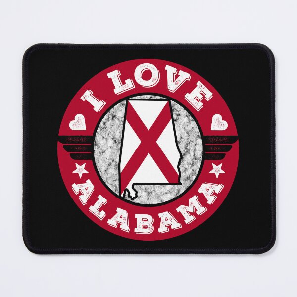 Item preview, I Love Alabama State Map and Flag designed and sold by Worldesigns by Artsiren.