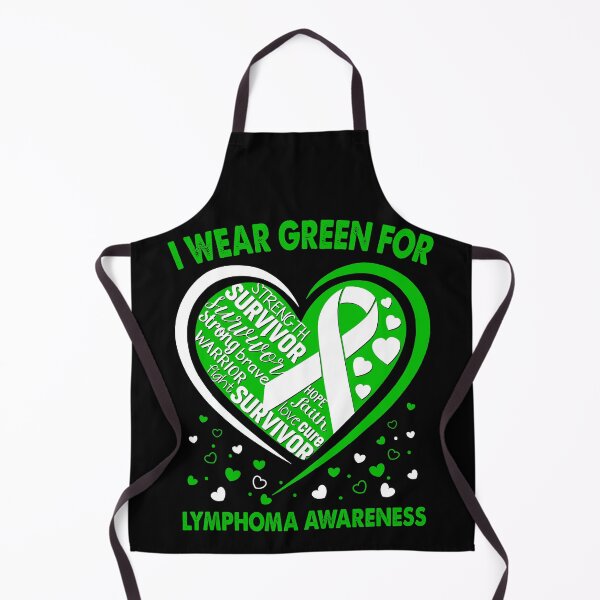Item preview, I Wear Green For Lymphoma Survivor Heart Ribbon designed and sold by heppenp.