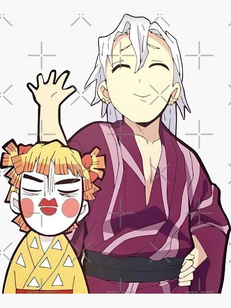 Pegatina «Tengen Uzui y Zenitsu Demon Slayer vestido» de daenyses