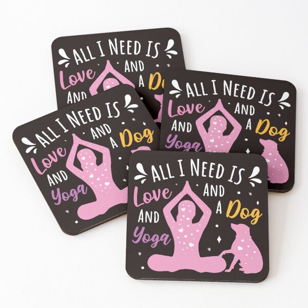 Item preview, All I Need Is Love And Yoga And A Dog designed and sold by trendyshopy.