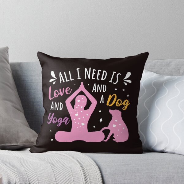 Item preview, All I Need Is Love And Yoga And A Dog designed and sold by trendyshopy.