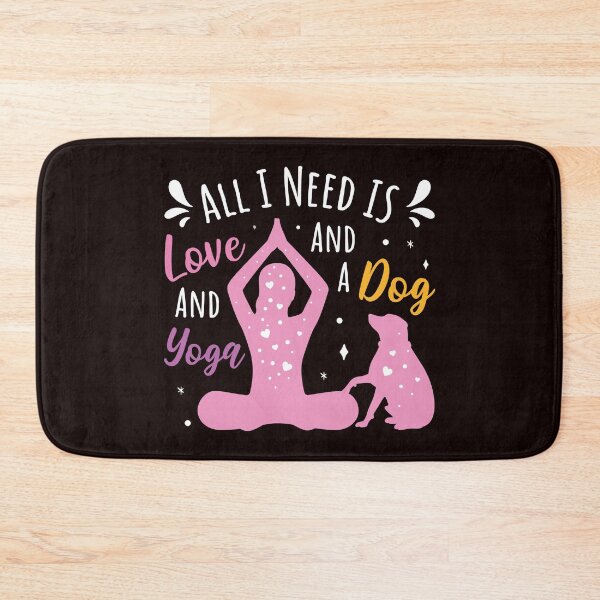Item preview, All I Need Is Love And Yoga And A Dog designed and sold by trendyshopy.