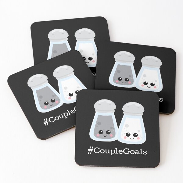 Item preview, #CoupleGoals Salt and Pepper couples, best friends, kids designed and sold by PirateAvocado.