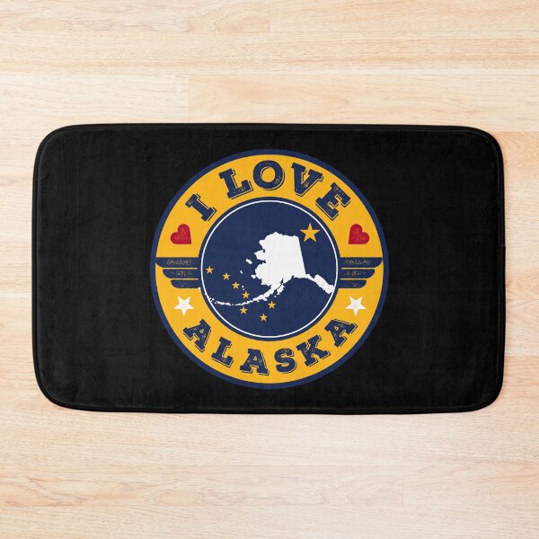 Item preview, I Love Alaska State Map and Flag designed and sold by Worldesigns by Artsiren.