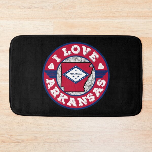 Item preview, I Love Arkansas State Map and Flag designed and sold by Worldesigns by Artsiren.