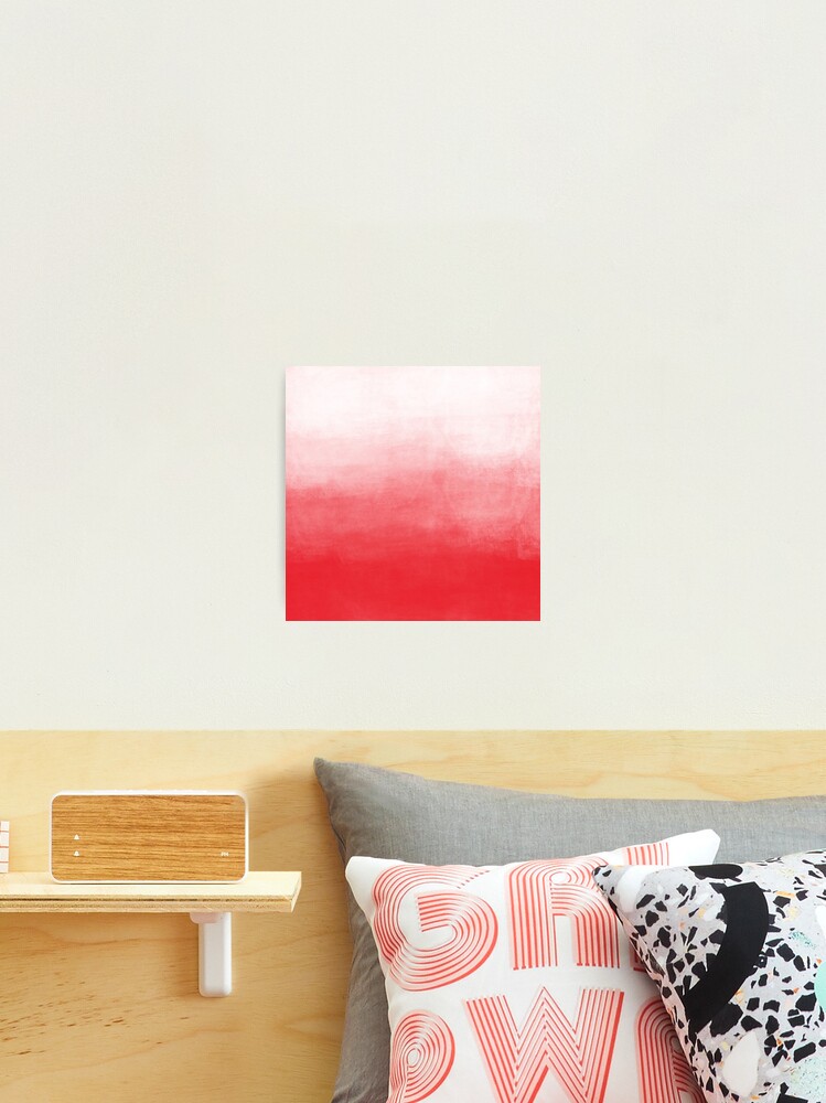 Ombre Paint Color Wash (red/white) Photographic Print for Sale by  designminds