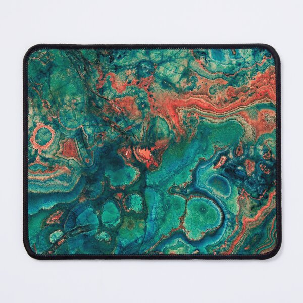 Item preview, Marble blue teal turquoise green pink abstract pattern designed and sold by cutecrazytshirt.