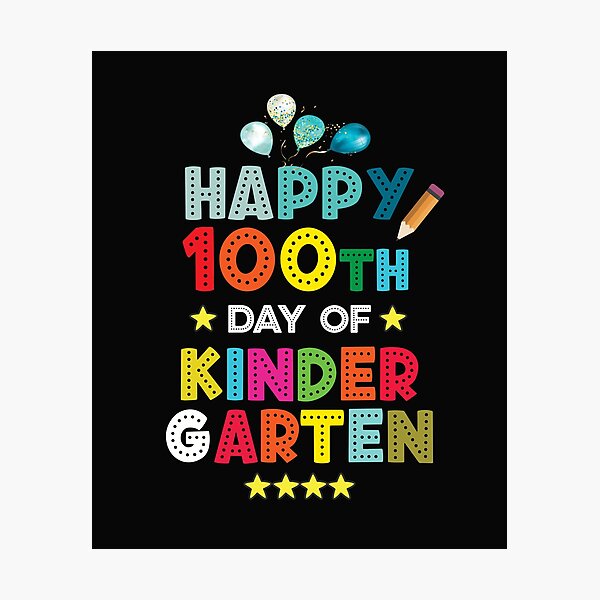 Item preview, happy 100th day of kindergarten teacher designed and sold by sami david ⭐⭐⭐⭐⭐.