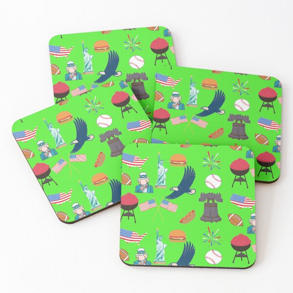 Item preview, All American Patriotic Pattern Green version designed and sold by Cora Gregory.