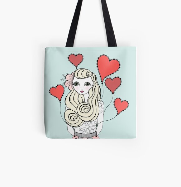 Valentine All Over Print Tote Bag