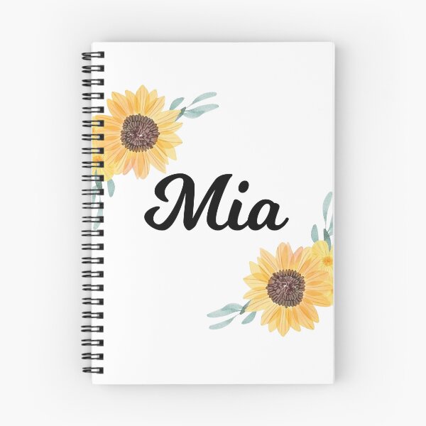 Item preview, Mia- Name with sunflower designed and sold by Just  Names.