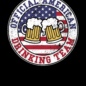Vorschaubild zum Design Official American Drinking Team Logo Funny Drinking Team Gear von DynamicDesign