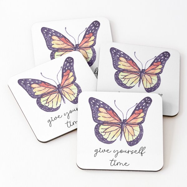 Item preview, Give yourself time - Motivational quotes - Aesthetic watercolor butterfly  designed and sold by DaisyPaints.