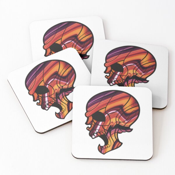Item preview, Fiery Marbled Skull designed and sold by BuzzySpaceBee.