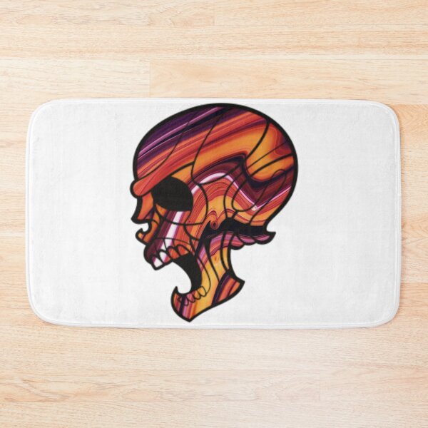 Item preview, Fiery Marbled Skull designed and sold by BuzzySpaceBee.