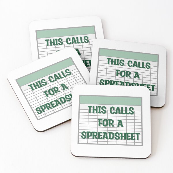 Spreadsheet Coasters for Sale Redbubble