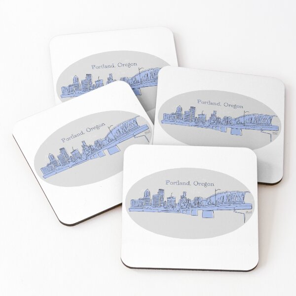 Item preview, Portland, Oregon Single Line Art (Color 2) designed and sold by Billy Talbert Digital Designs.