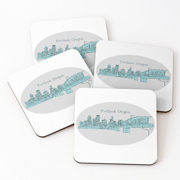Item preview, Portland, Oregon Single Line Art (Color 3) designed and sold by Billy Talbert Digital Designs.