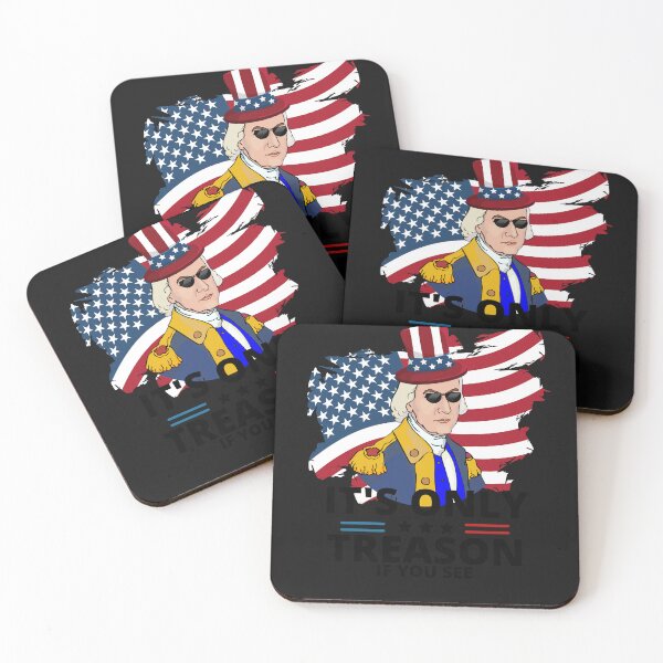 Item preview, Funny George Washington its only treason if you see quote designed and sold by dzairshirts.