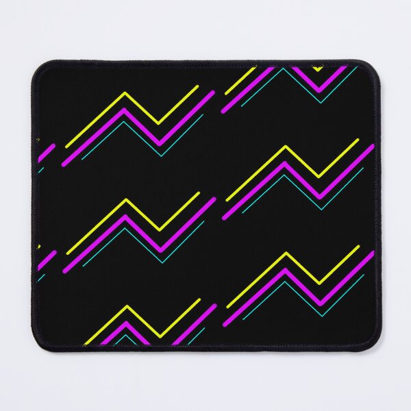 Item preview, Cyan Magenta Yellow retro zigzag lines BLACK designed and sold by C.l S.