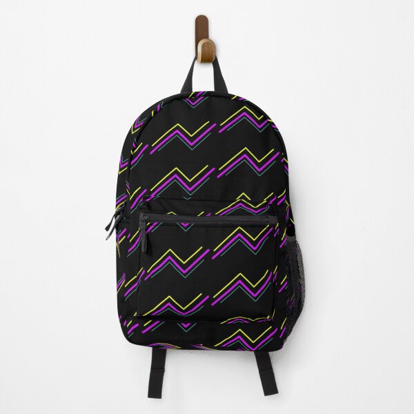 Item preview, Cyan Magenta Yellow retro zigzag lines BLACK designed and sold by C.l S.