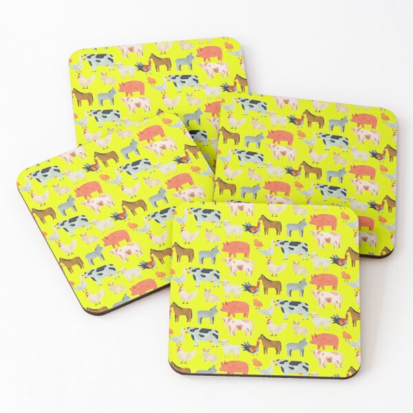 Item preview, Lindo patrón de animales de granja versión amarilla designed and sold by Cora Gregory.