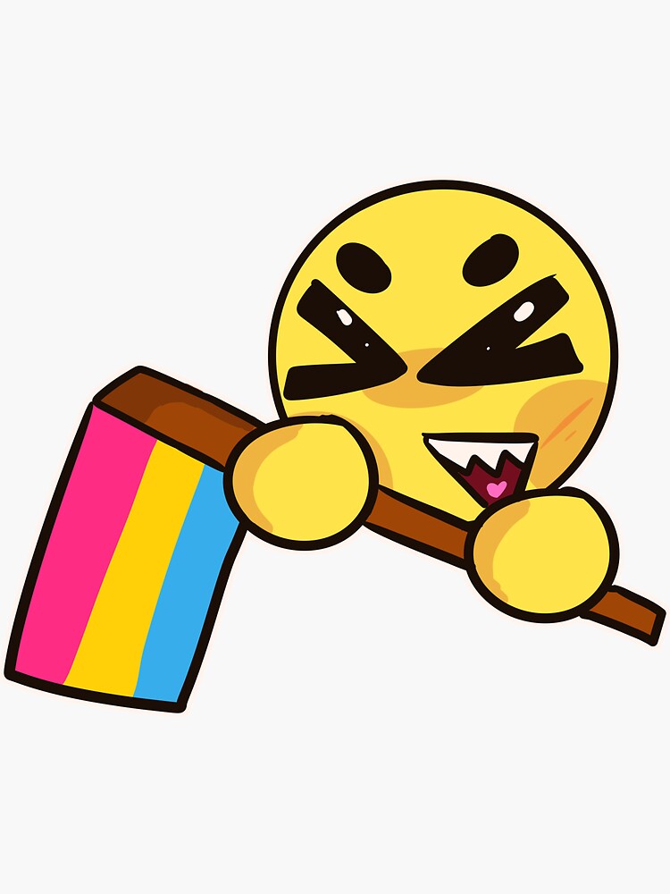 "Pansexual pride emoji" Sticker by Mudosis | Redbubble