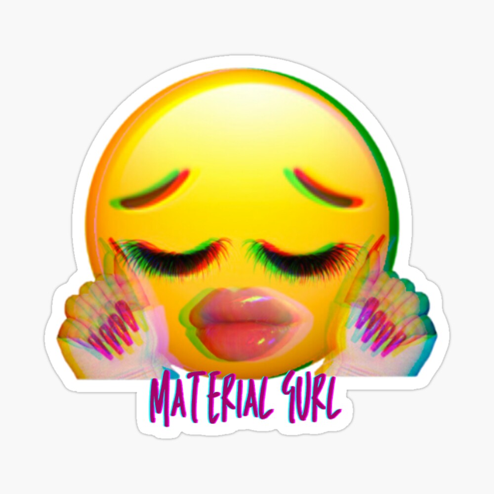 Sticker for Sale mit Emoji- Material Gurl von Artsy Gal