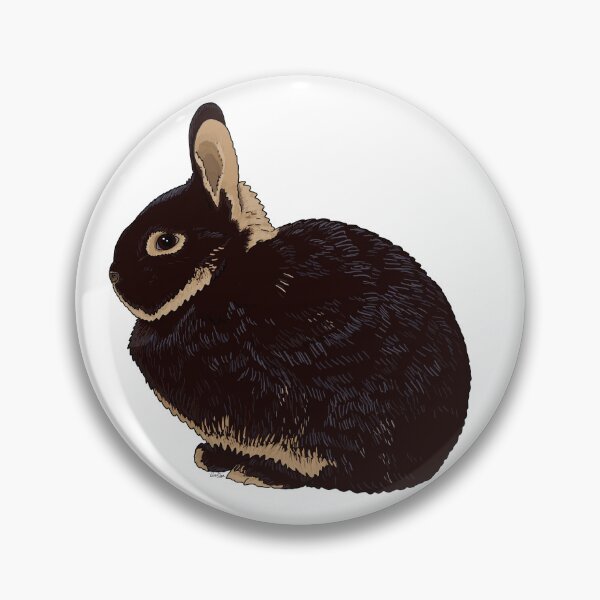Item preview, Netherland Dwarf Rabbit - Black and Tan Dwarf Rabbit - Dwarf Rabbit designed and sold by EcoElsa.