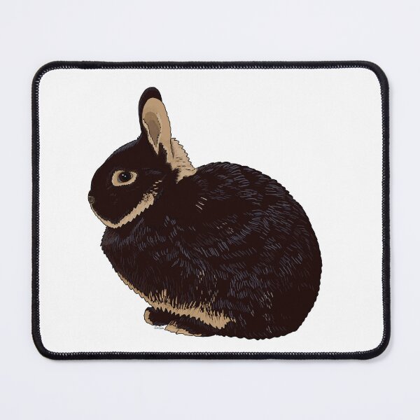 Item preview, Netherland Dwarf Rabbit - Black and Tan Dwarf Rabbit - Dwarf Rabbit designed and sold by EcoElsa.