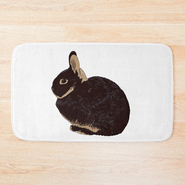 Item preview, Netherland Dwarf Rabbit - Black and Tan Dwarf Rabbit - Dwarf Rabbit designed and sold by EcoElsa.