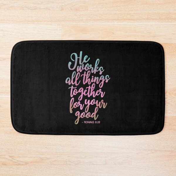 Item preview, Rainbowed Romans 8:28 He Works All Things Together Pink designed and sold by amazingjoy.
