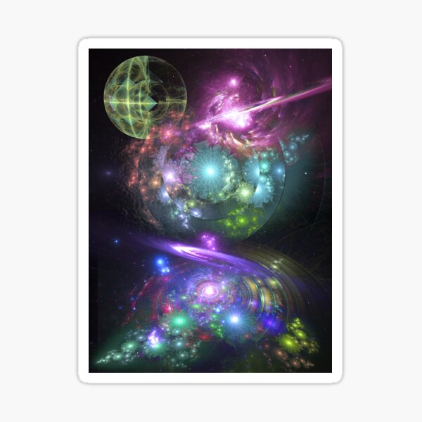 Celestial Portals and Galaxies Sticker