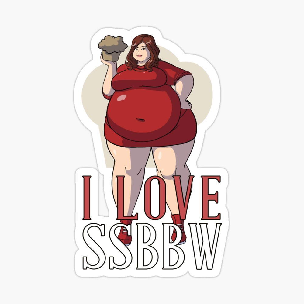 I Love My SSBBW Big Lovely Woman With Cupcake