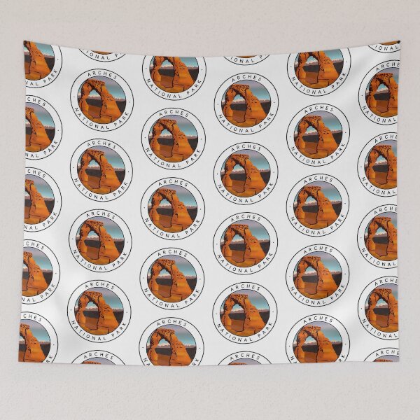 Item preview, Arches National Park Art Round designed and sold by FreestyleTravel.