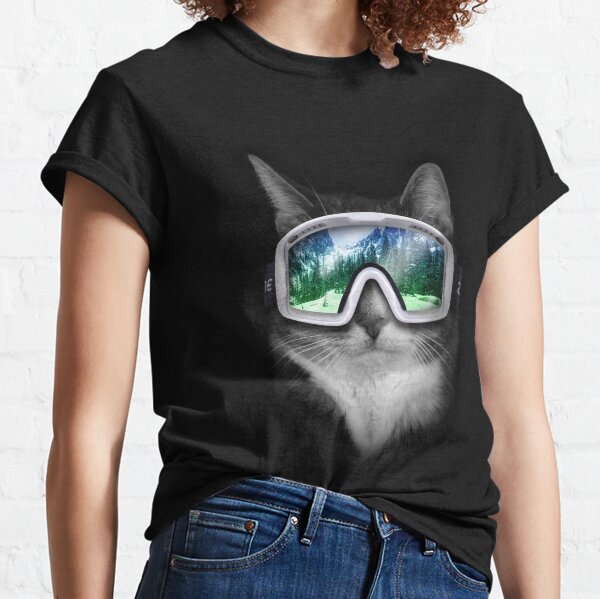 Cats in glasses - ski snowboard goggles Classic T-Shirt