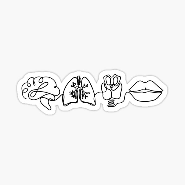 Speech Pathology Line Art Sticker