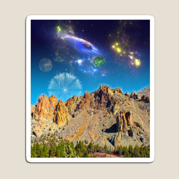 Galactic Landscape with Galaxies, Planets, and Portal Magnet
