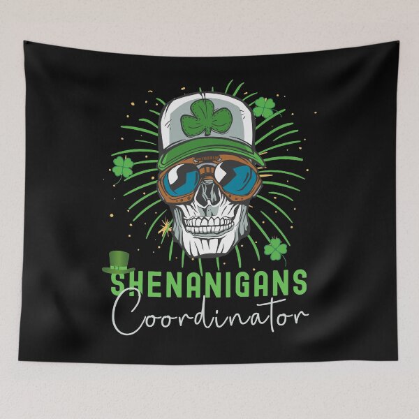 Item preview, Shenanigans Coordinator St Patricks Day Shamrock Skull designed and sold by retrodesigner14.