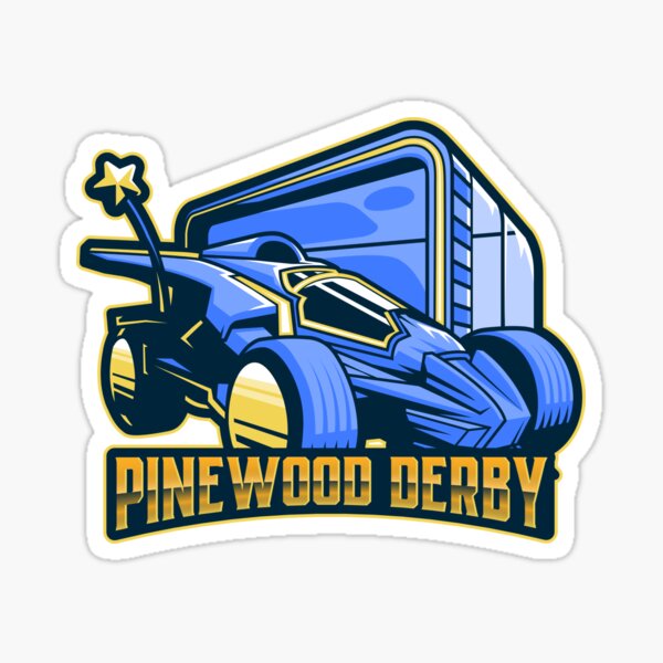 "PInewood Derby" Sticker for Sale by MildlyAmused Redbubble