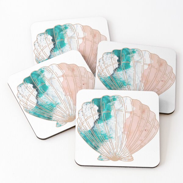 Item preview, seashell ocean beach sand sea water cerulean ocean waves foam designed and sold by bonumagit.