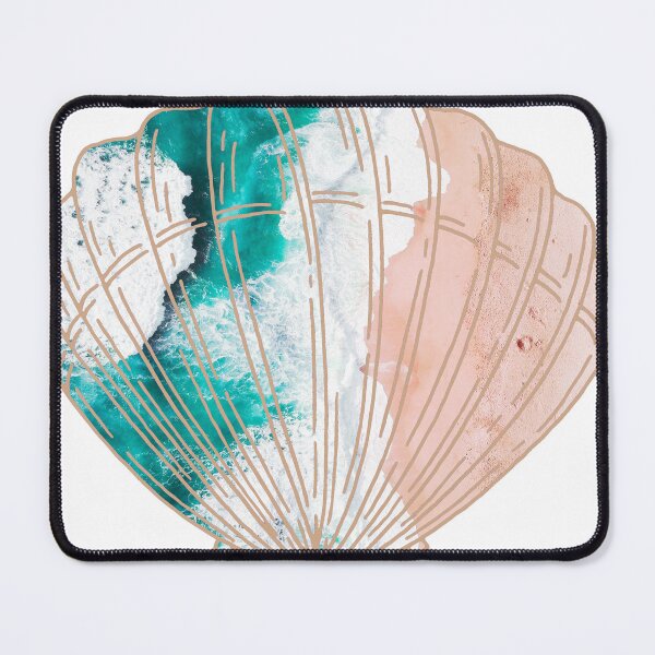 Item preview, seashell ocean beach sand sea water cerulean ocean waves foam designed and sold by bonumagit.